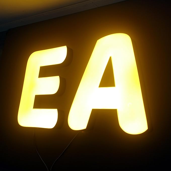 jimeiguang Custom LED Channel Letters Outdoor Waterproof Lighted Letter for Storefront Business Sign 12V Lighted Super Bright (9 letters)
