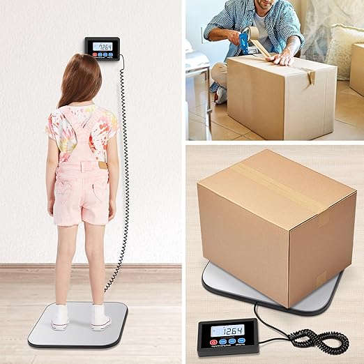 Fuzion-LiftX Shipping Scale, 440LB/200KG x 10g Digital Postal Scale, Hold/Tare Function, Shipping Scale for Packages Small Business/Luggage/Mailing/Postage, Battery & AC Adapter Included