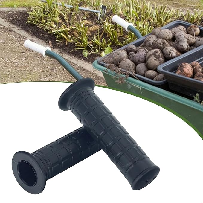 2Pcs Garden Wheelbarrow Handles Handle Grip Covers Weatherproof Anti Slip Handle Wraps for Trolley Carts Lawn Mowers Tractors