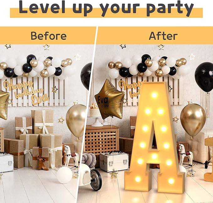 imprsv 4FT Marquee Light Up Letters for Birthday Party Decorations Large Marquee Letters for Wedding Event Bridal Shower Engagement Anniversarty Party Decor,Letter L