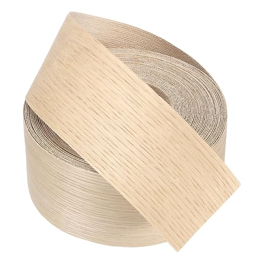 PATIKIL White Oak Edge Banding, 3 in x 49.2 ft Wood Veneer Tape, Pre-glued Flexible