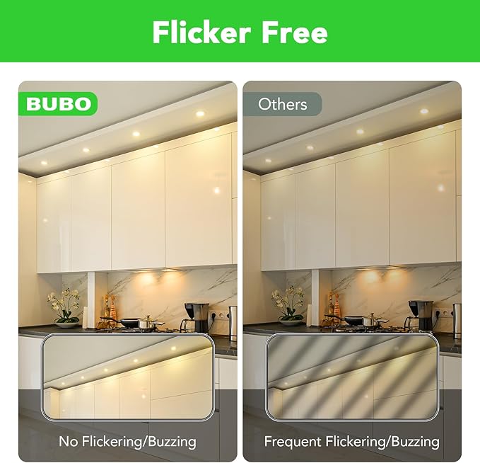 BUBO GU10 LED Bulb 6W Equivalent 50W, 2700K Soft White 650 Lumens, Non-Dimmable GU10 Bulb Replacement for Track Lighting, MR16 LED Bulb for Kitchen, Range Hood, Living Room, Bedroom, 10 Pack