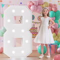 Light Up Numbers, Marquee Numbers 4 Feet Tall with Cool White Light, Large Number for Party Anniversay Event Graduation Decoration, Marquee Numbers 4ft Light Up Sign Number 8