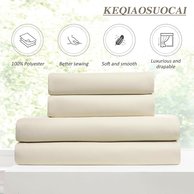 KEQIAOSUOCAI Pinch Pleated Curtains 156 Inches Long,Memory Shape Room Darkening Soundproof Window Curtains with Hooks for Bedroom Living Room Track System 40 x 156 x 2 Panels Cream Beige