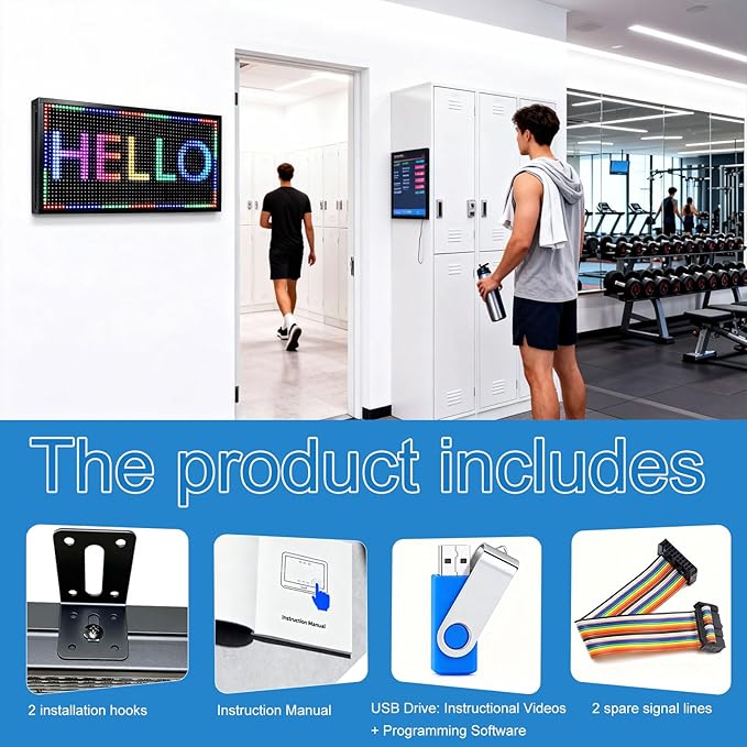Programmable Led Sign Outdoor Digital Signs For Business Scrolling Electronic Message Board Wifi Control Display Screen Panel Custom Full Color Advertising P10(26" * 14")