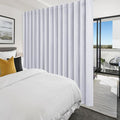 Hiasan Privacy Room Divider Patio Sliding Door Curtain Extra Wide Blackout Thermal Insulated Curtains with Back Tab & Rod Pocket for Bedroom Partition Living Room (120 x 84 Inches, Greyish White)
