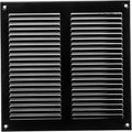 Repa Market 8x8 Inch Air Vent Cover/Black Galvanized Steel Louvered Grill Cover with Mesh Screen/Wall or Ceiling Vent/Durable Flush Mount HVAC Register for Indoor and Outdoor Ventilation
