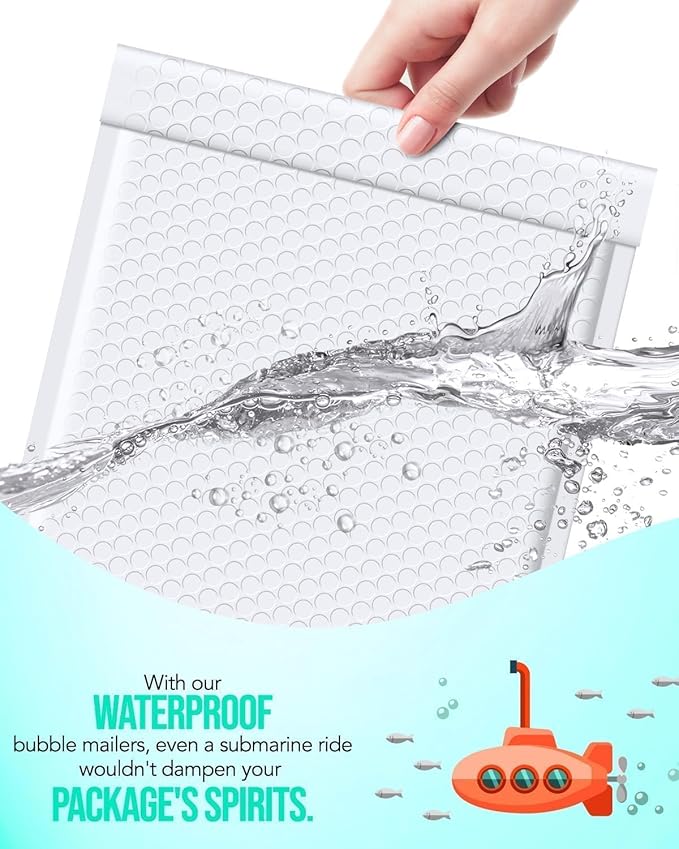 GSSUSA White Bubble Mailers 10.5x16 Padded Envelopes,1 Pallet Pack of 3750 Self-Seal Packaging Bags, Small Business Supplies, Shipping Envelopes, Mailing Bags, Packaging for Small Business