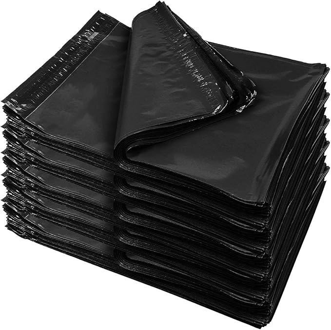 iMBAPrice 500-Pack Black Poly Mailers 10x13 Inch #4 Color Poly Mailing Shipping Envelopes Bags, Self Seal Adhesive Waterproof and Tear Proof (Total 500 Bags)