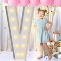 imprsv Light Up Letters, 4FT Marquee Letters for Birthday Wedding Engagement Party Decor, Large Marquee V for Party Decoration Arch Kit Decorations