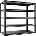 5-Tier 55" W x 24" D x 84" H Garage Shelving 3500LBS Storage Shelves Heavy Duty Metal Shelf Unit Adjustable Basement Industrial Storage Racks (84 * 55 * 24)