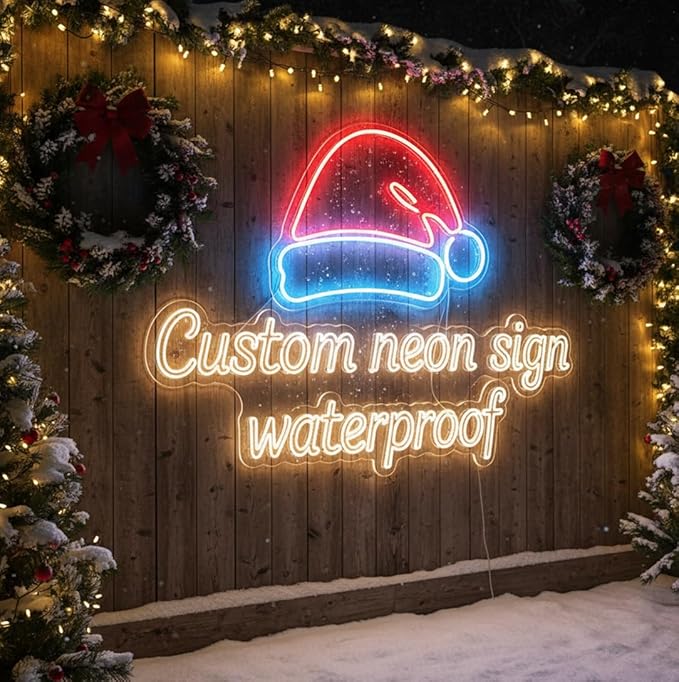 Large Outdoor Neon Signs Waterproof Ip67, Custom Outdoor Led Signs Waterproof LED Light for Patio, Backyard, Pool, Business, Beach, Bar, Wedding, Customizable Outdoor Waterproof Light Up