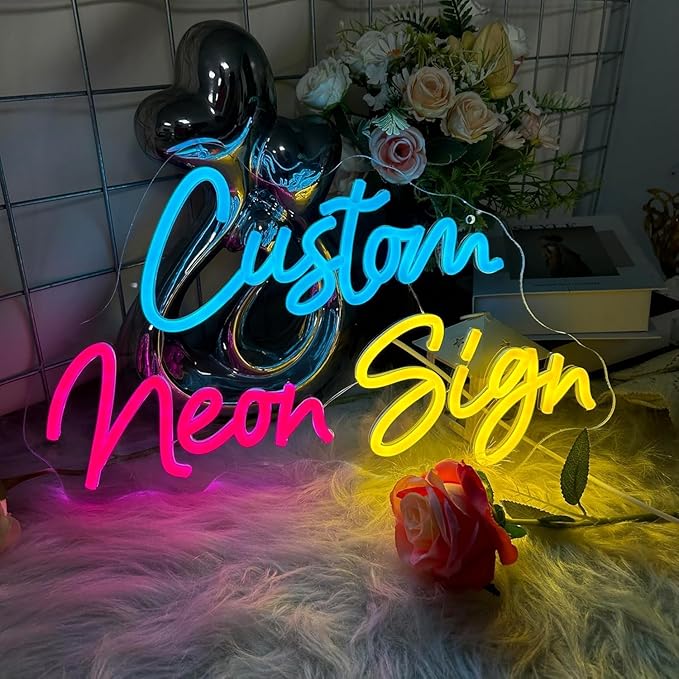 Custom Neon Signs,Customizable for Wall Decor,Personalized Neon Sign for Wedding Birthday Party Gift Party Bar Game Room Home Business Shop Name Logo