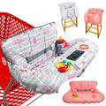 Shopping Cart Cover for Baby Grocery Cart Cover for Baby boy and Baby Girl, High Chair Cover for Baby and Toddler, Baby Registry Gift - Waterproof - Extra Large - Cotton - Double Sided (Coral Pink)