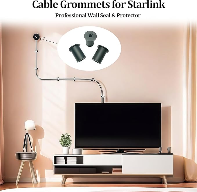 Cable Grommets for Starlink, 3/4 inch Wall Pass-Through, Silicone Grommets for Cables, Dust Waterproof Prevent Cable Damage for starlink dishy ethernet Cables (6 Pack)
