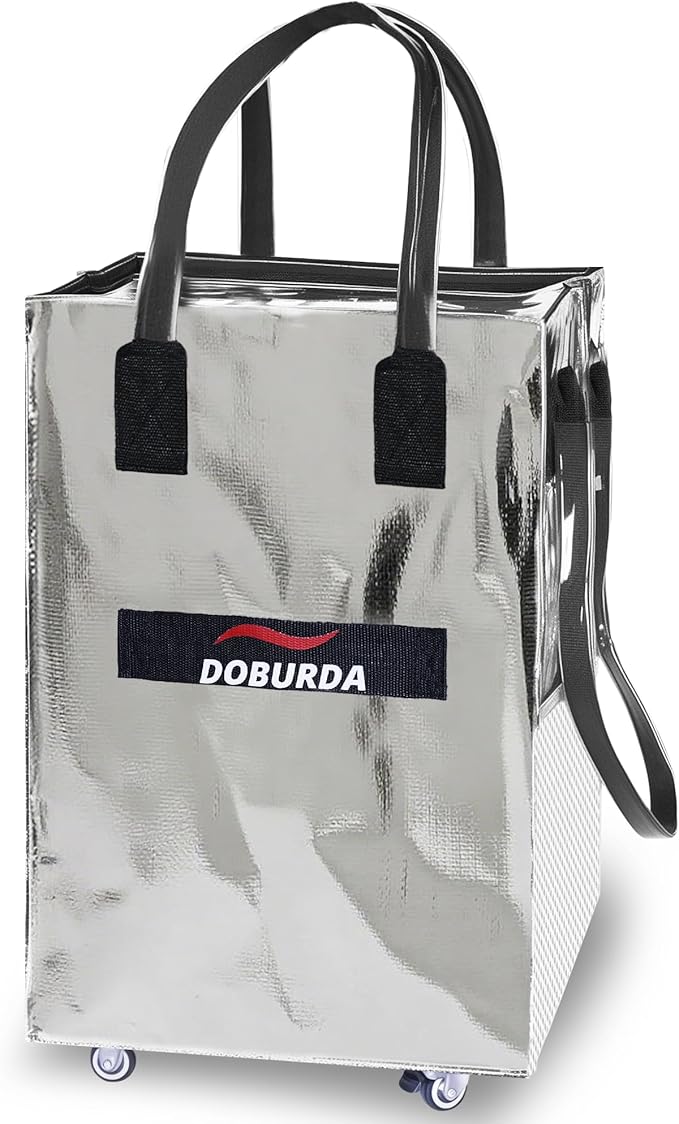 Reusable Grocery Bag On Wheels,Rolling Tote, Shopping Trolley, Rolling Duffle bag,Collapsible Grocery Bag Tote