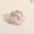 GemeShou 2pcs Wooden Jewelry display tray, Hexagon jewelry display riser, Jewelry retail shop photography props【Beech Hexagon tray-2pcs】