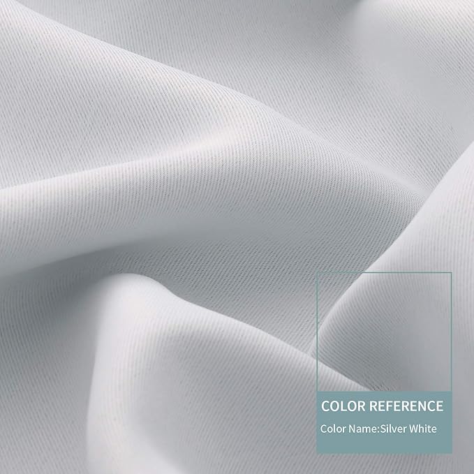 BGment Large Room Darkening Blackout Curtains Fashion Sliding Door Curtain 180 X 96 Inches, Wide Thermal Room Divider Window Curtain, 1 Panel, Greyish White, 96 Length X Wide 180