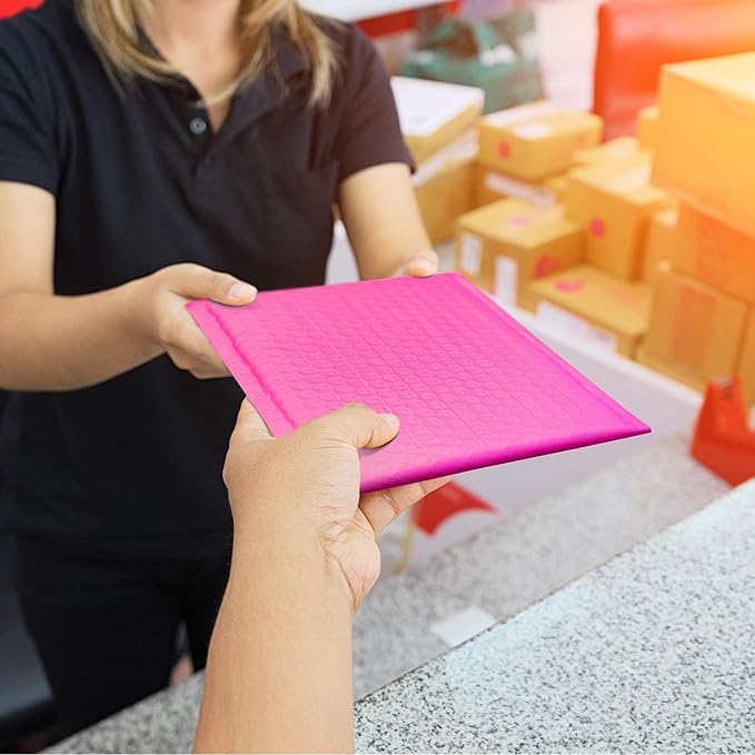 GSSUSA Pink Bubble Mailers 6x10 Small Padded Envelopes 1000 Pack,Strong Adhesion Shipping Mailer Self-Seal Bubble Envelopes for Small Business