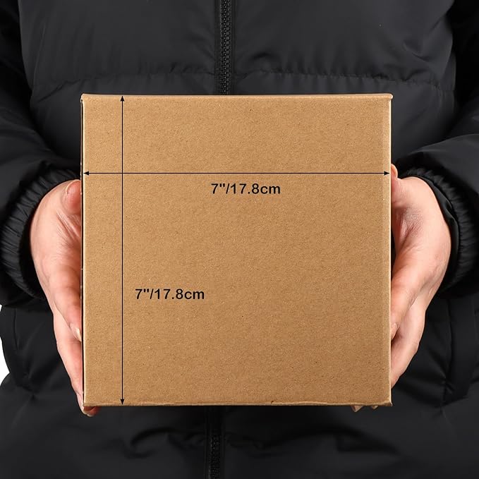 EdenseeLake 7x7x7 inches Shipping Boxes Small Cardboard Boxes for Packing, Moving, Mailing, 25 Pack