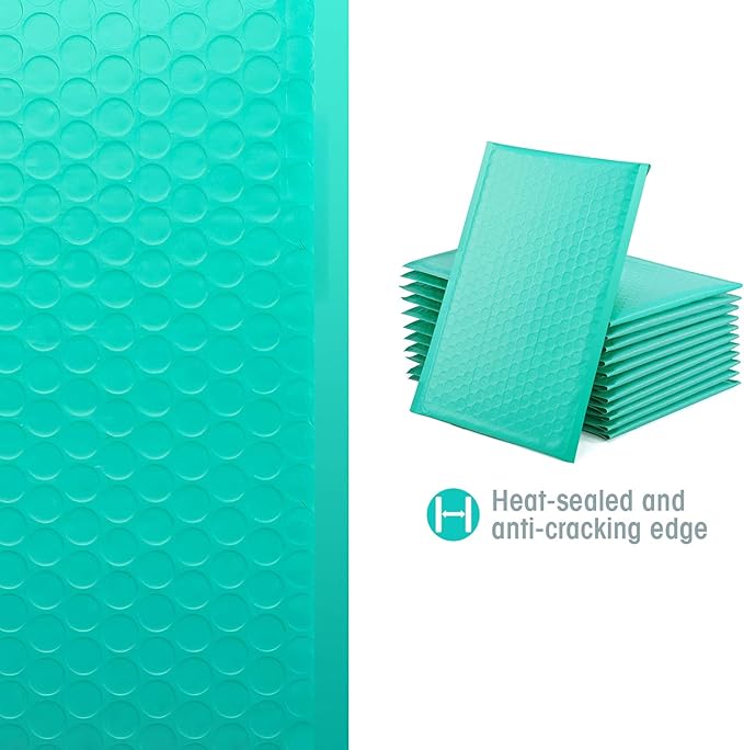 GSSUSA Bubble Mailers 6x10 Padded Envelopes 25 Pack Small Bubble Mailer Shipping Bag Bulk Pack Self Seal Bubble Envelope for Mailing, Packing Business Supplies, Teal 25 Pack