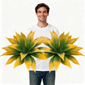 Artificial Agave Faux Agave Fake Greenery Outdoor Artificial Plants Fake Plants for Indoor Home Decoration Plastic Plants Outdoor Decor Front Porch Decor Simulation Plants 18In(Yellow) 2Pack