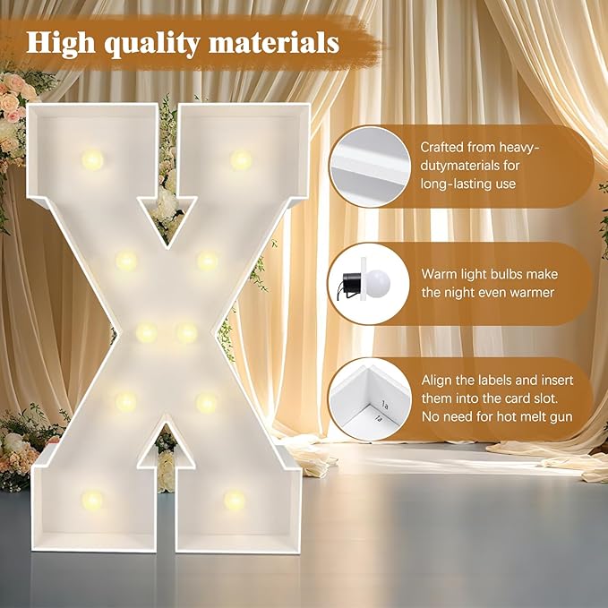 Marquee Light Up Numbers: 3FT Large Decorative Letters Signs for Party Decorations Baby Shower Birthday Wedding Engagement Anniversary, 3 Feet Tall Pre-Cut DIY Foamboard Number 16 - Easy to Assemble