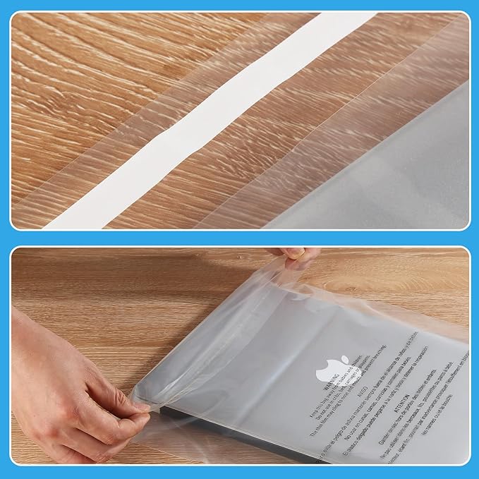 iMailer - 1000 Pcs - 8" x 10", Suffocation Warning Self Seal Clear Plastic Poly Bags 1.6 Mil for Clothing, T-Shirt, Brochure, Prints, Handicraft Gift-Permanent Glue