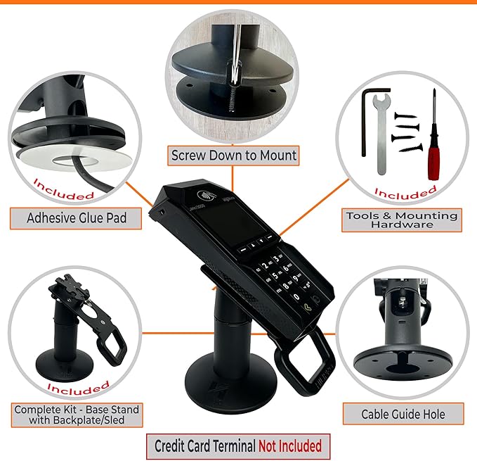 Point of Sale Stand -Swivel Stand for Ingenico Lane 3000, 3600, 5000, 7000, 8000,Axium RX5000, Axium RX7000, Axium RX9000 and Desk 1500 pinpad