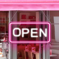 inSharePlus 16"x 9" LED Neon Open Sign for Business, with ON/OFF Switch adapter, Ultra Bright Lighted Sign Open, Electric Light up Sign for Stores, Restaurants Offices Retail Shops Window Storefronts