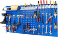 Goplus Garage Pegboard, Metal Pegboard Tool Organizer Kit with 3 Pegboards & 28 PCs Hanging Accessories, Heavy Duty Pegboard Wall Organizer, Peg Board for Workshop, Tool Storage