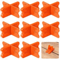 8 Pcs Deck Spacer Tool, Orange Deck Board Spacers with 4 Thicknesses 1/16", 1/8", 3/16", 1/4", Deck Spacers Jig Clamp for Pressure Treated Composite Decking Boards
