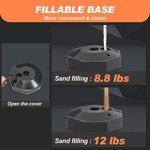 4 Pack Traffic Delineator Post Cones with Fillable Base, Adjustable Plastic Safety Barrier with 5Ft Plastic Chain, Outdoor and Indoor Crowd Control Stanchion for Traffic Control and Warning