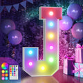 imprsv 3FT Colorful Marquee Letters J, 18 Colors Large Light up Letters Alphabet Sign with Remote, Big Marry Me Sign, Birthday Party Decorations Anniversary Wedding Decoration