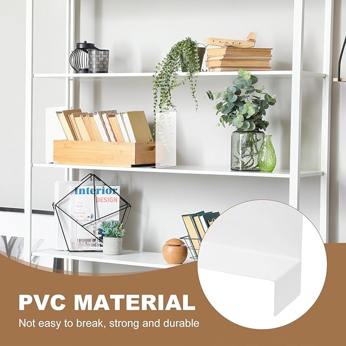 MECCANIXITY Separator Shelf Dividers PVC Shelf Isolation Clapboard, 16"x10" Closet Organizer Divider for Supermarket Storage Kitchen Office (White, Pack of 20)