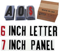 Changeable Sign Letters 6” on 7-inch Flexible Panel - Condensed Font, Made in USA, Compatible with Flexible Letter Track or Texas Track