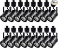 Track Lighting Heads, 10W 4000K Cool White Dimmable Bright LED Track Lighting Fixtures for Accent Retail Kitchen Artwork,120V Linear Track Light H Type-CRI90+ 24° White - 16 Pack (Black)