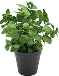 Small Fake Plants Mint Artificial Potted Plants for Home Office Bathroom Shelf Farmhouse Coffee Table Decor (Green)