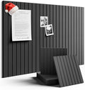 Large Felt Bulletin Board 36" x 24" Cork Board Alternative-6 Pack with 40 Safe Removable Adhesive Tabs, Cork Boards for Walls Cork Board for Home Office Classroom Pin Board (Charcoal Gray)