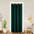 ChrisDowa Blackout Door Curtains for Doorway Privacy, Grommet Closet Curtain for Bedroom Closet Door, Thermal Insulated Doorway Cover Room Divider Drapes (1 Panel, Forest Green, 52 x 80 Inch)
