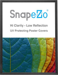 SnapeZo Poster Frame 36x48, Black, 1.25 Inch Aluminum Profile, Front-Loading Snap Frame, Wall Mounting, Professional Series