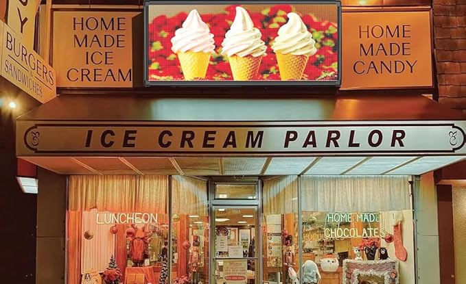 P6 Outdoor LED Sign 40" x 18" Programmable LED Scrolling Message Board with High Resolution Support Texts, Images& Video with Waterproof IP45
