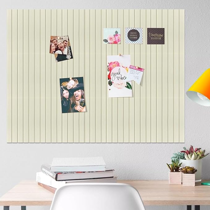 Large Felt Bulletin Board 35x47 Inch, 12pcs Peel and Stick Felt Wall Tiles Modern Push Pin Board for Wall Organization