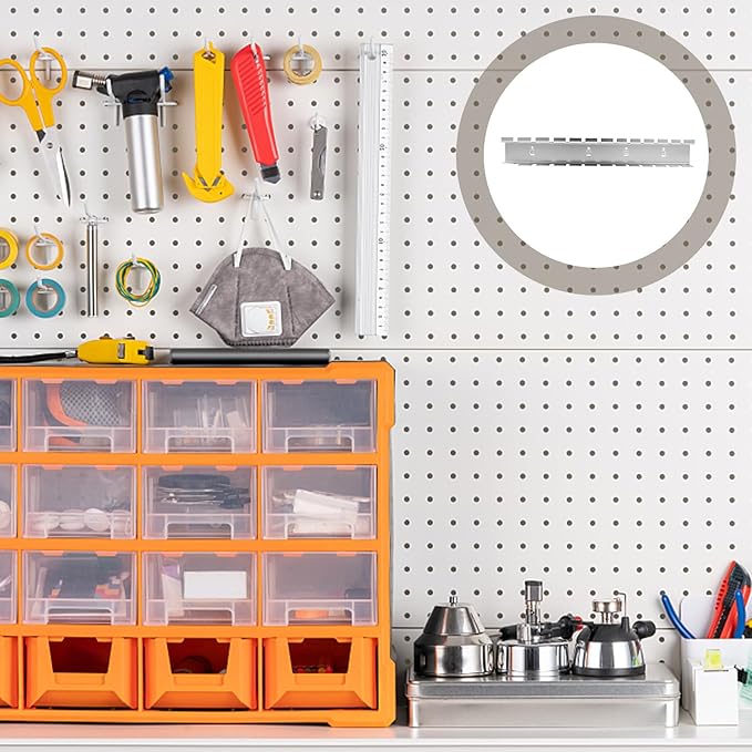 Pegboard Hanging Hook Tool Display Shelf Rack for Screwdriver Organizer Household Pegboard Rack for Wall-Mounted Tool Storage Easy to Install Hardware Hanging Hook for Home and
