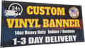 Custom Vinyl Banner, 14oz Premium Coated Vinyl, Full Color, indoor/outdoor Heavy Duty Sign, Design Online or Print Your Design file. 1 Sided (4 X 12 ft (H X W))