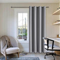 ChrisDowa Grommet Blackout Curtains for Bedroom - Thermal Insulated Room Darkening Curtains for Living Room (1 Panel Set, Light Grey, 52W x 95L)