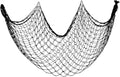 ZUEXT Decorative Fishing Net 80x40 Inch, Large Black Picture Fish Net, Wall Photo Hanging Fishnet for Nautical Mermaid Pirate Ocean Themed Hawaii Beach Under The Sea Party Decorations