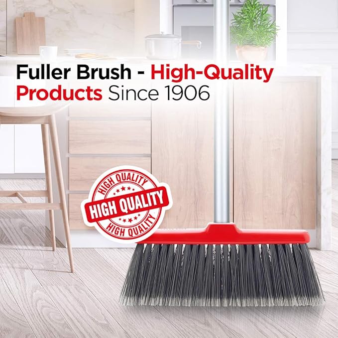 Fuller Brush Fiesta Broom Head Replacement – 10" Wide Broom Head with Split-End Bristles for Fine Dust and Crumb Pickup – Fits Adjustable Steel Handle (Sold Separately)