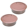 Desk Grommet 2-1/16" (53 mm), Desk Cord Hole Cover, Cable Grommet ABS Plastic, Desk Hole Grommet for Office and Home Table Cable, Detachable Adjustable Cable Cord Organizer (Reddish Brown 2 Pcs)