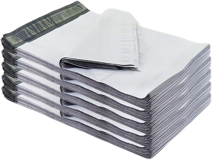 iMBAPrice 14.5x19 Inch White Poly Mailers, 500-Pack (#6 ML Size) Self-Seal Shipping Bags for Clothes, Small Business Packaging Envelopes, Waterproof & Tear-Resistant Mailing Bags